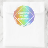 Sticker Rond Addicé À Mon Redressement - NA (Sac)
