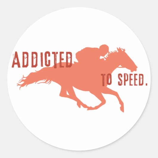 Sticker Rond Addicité à la vitesse (Devant)