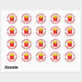 Sticker Rond Addicité aux frites françaises (Feuille)