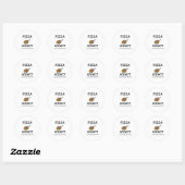 Sticker Rond Addict à la pizza (Feuille)