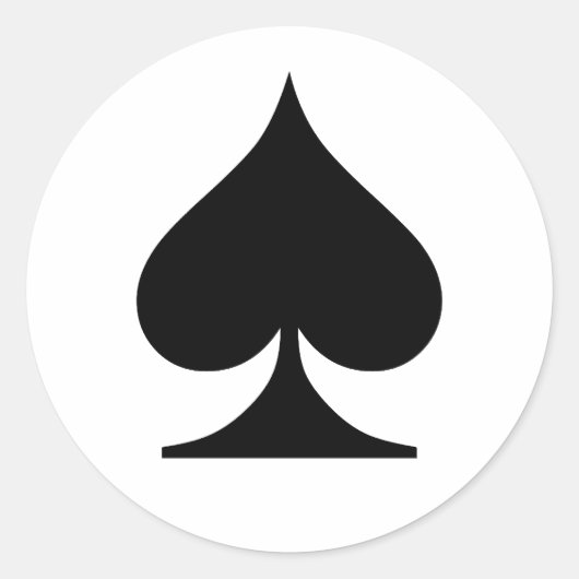 Sticker Rond Addict de poker (Devant)