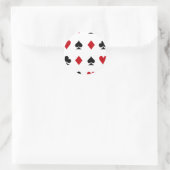Sticker Rond Addict de poker (Sac)