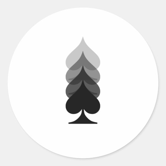 Sticker Rond Addict de poker (Devant)