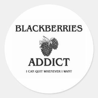 Sticker Rond Addict des Blackberries