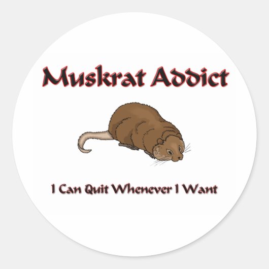 Sticker Rond Addict Muskrat (Devant)