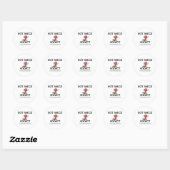 Sticker Rond Addictionnaire de sauce chaude (Feuille)