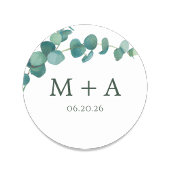 Sticker Rond Adélaïde Mariage Monogramme