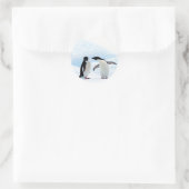 Sticker Rond Adelie Penguins (Sac)