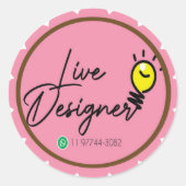 Sticker Rond Adesivo auto colante 5x5 cm (Devant)