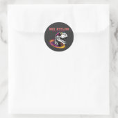 Sticker Rond Adesivo T-Rex Fashion (Sac)