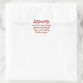 Sticker Rond ADHD Think More (Sac)