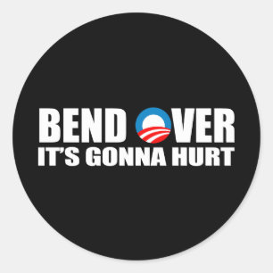 Sticker Rond Adhésif pour pare-chocs d'Anti-Obama - la courbur