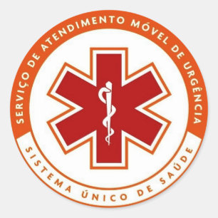 Sticker Rond Adhésif symbole SAMU 192