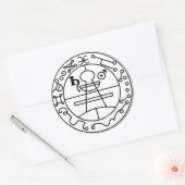 Sticker Rond Adhésif Timbre de Salomão Goétia (Enveloppe)