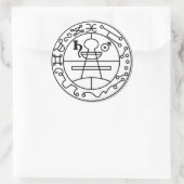 Sticker Rond Adhésif Timbre de Salomão Goétia (Sac)