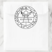 Sticker Rond Adhésif Timbre de Salomão Goétia (Sac)
