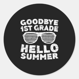 Sticker Rond Adieu 1ère année Bonjour Chemise d'été Première an