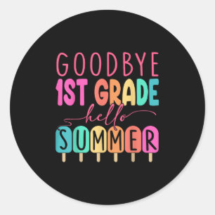 Sticker Rond Adieu 1ère année Bonjour été 2025 Première année G