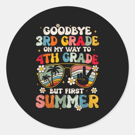Sticker Rond Adieu 3e grade - 4e année Bonjour Su (Devant)