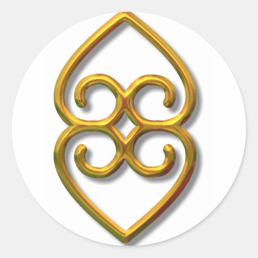 Sticker Rond Adinkra-terre-or (Devant)