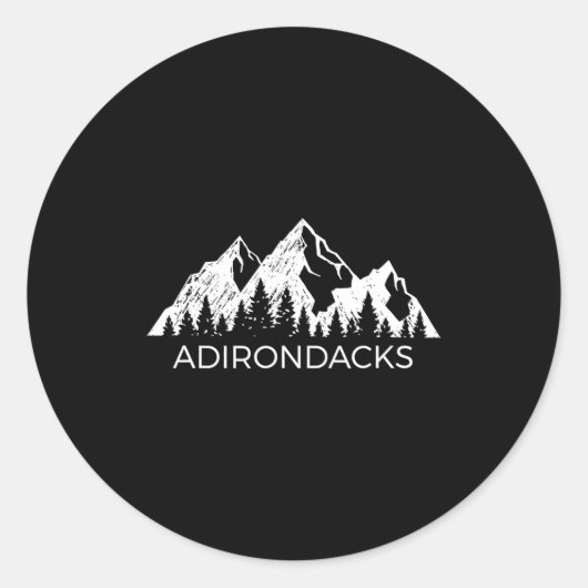 Sticker Rond Adirondacks Cool Adirondacks New York Mountain G (Devant)