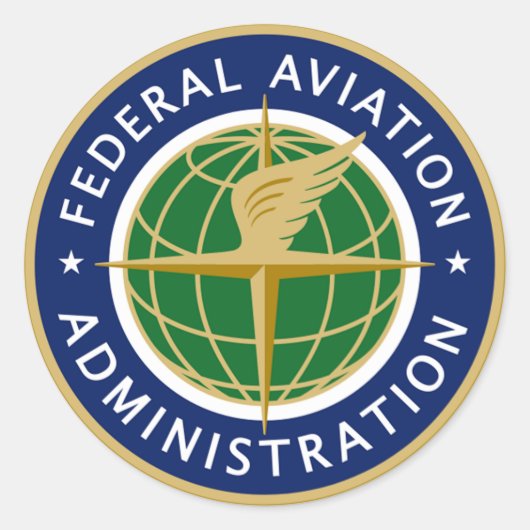 Sticker Rond Administration fédérale de l'aviation de la FAA (Devant)