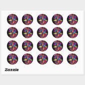 Sticker Rond ADN de musique (Feuille)