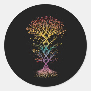 Sticker Rond Adn Jour des terres Biologie Professeur Chemise Ho