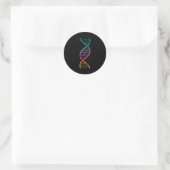 Sticker Rond Adn Molecular World Genes Biology Geek (Sac)