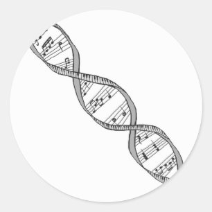 Sticker Rond ADN musical