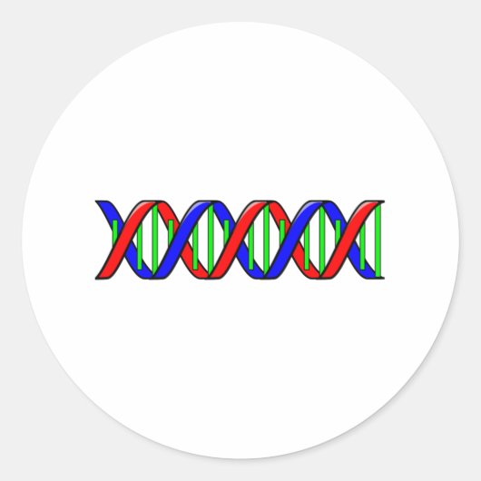 Sticker Rond ADN scientifique (Devant)