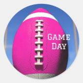 Sticker Rond Ado Anniversaire Objectif de football post rose (Devant)