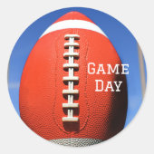 Sticker Rond Ado Anniversaire Objectif Post Orange Football (Devant)