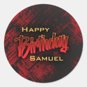 Sticker Rond Ado Boy Anniversaire (Devant)