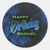 Sticker Rond Ado Boy Anniversaire (Devant)