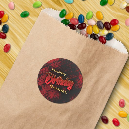 Sticker Rond Ado Boy Anniversaire