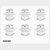 Sticker Rond Adopt a Cookie Animal Rescue Bakery Ingredients (Feuille)