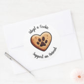Sticker Rond Adopt a Cookie Animal Rescue Bakery Sweet Treat (Enveloppe)
