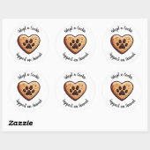 Sticker Rond Adopt a Cookie Animal Rescue Bakery Sweet Treat (Feuille)