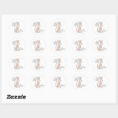Sticker Rond Adopté~Rouge (Feuille)