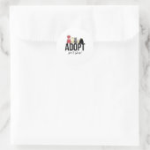 Sticker Rond Adopter Dont Shop Cats TShirt (Sac)