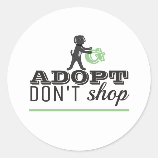 Sticker Rond Adopter Ne pas Acheter (Devant)