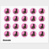 Sticker Rond Adopter Ne pas acheter Secourt de chat Feral (Feuille)