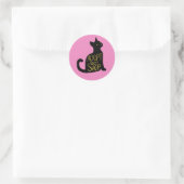 Sticker Rond Adopter Ne pas acheter Secourt de chat Feral (Sac)
