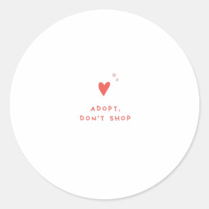 Sticker Rond Adopter ne pas faire de shopping