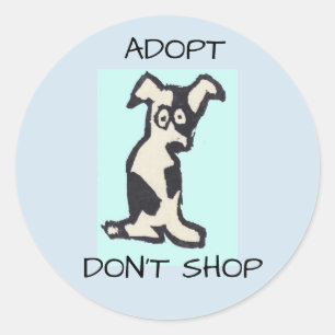 STICKER ROND ADOPTER, NE PAS SHOP