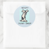 STICKER ROND ADOPTER, NE PAS SHOP (Sac)