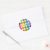 Sticker Rond Adopter Rainbow Frenchie (Enveloppe)