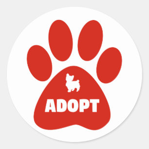 Sticker Rond Adopter un animal de compagnie