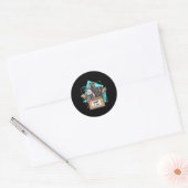 Sticker Rond Adopter Un Cat Raccoon Opossum Skunk Trash Pandas  (Enveloppe)